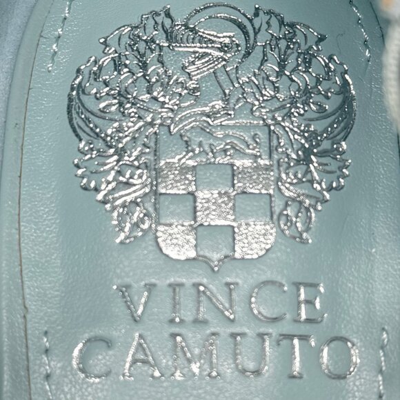 Vince Camuto Jefannah Powder Baby Blue Suede Wedge Sandals Espadrilles‎ 7M READ - Picture 8 of 11